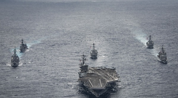 USS Carl Vinson stages war drills with Korean Navy