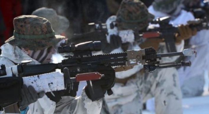 Korean, US marines conduct joint winter drill