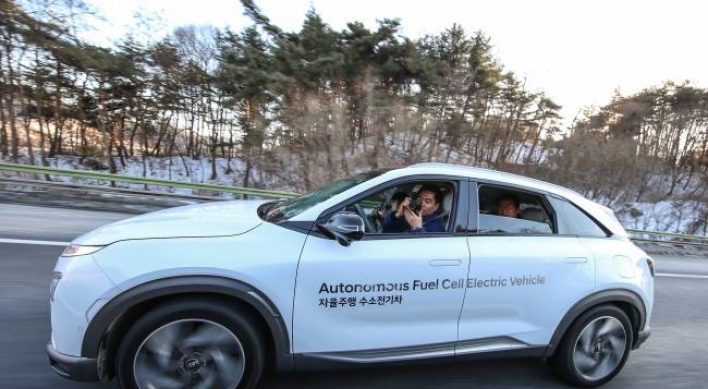 Hyundai demonstrates level 4 automated driving of Nexo FCEV