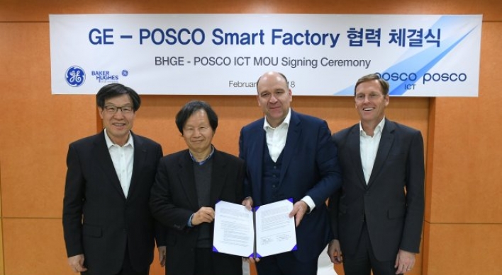 Posco signs memorandum with GE for smart factories