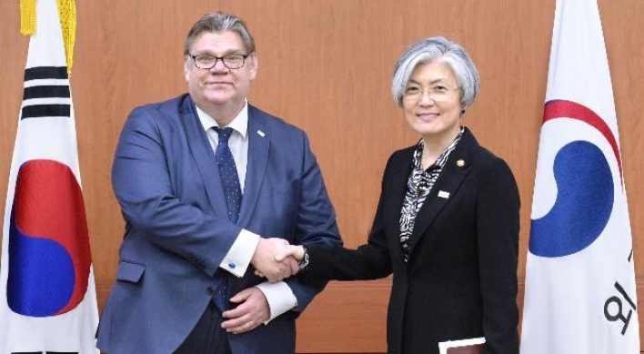 S. Korean, Finnish foreign ministers discuss cooperation on N. Korean nukes