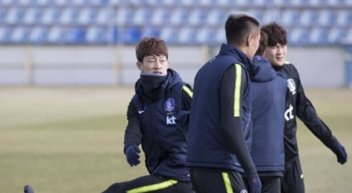 Korean footballers vow to perform better vs. Poland