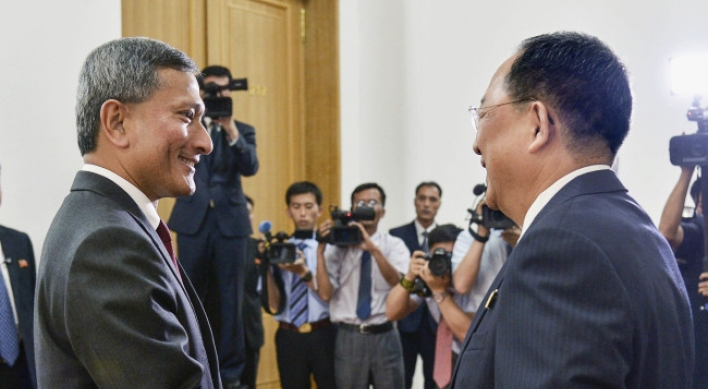 [US-NK Summit] NK, Singaporean foreign ministers meet ahead of Kim-Trump summit