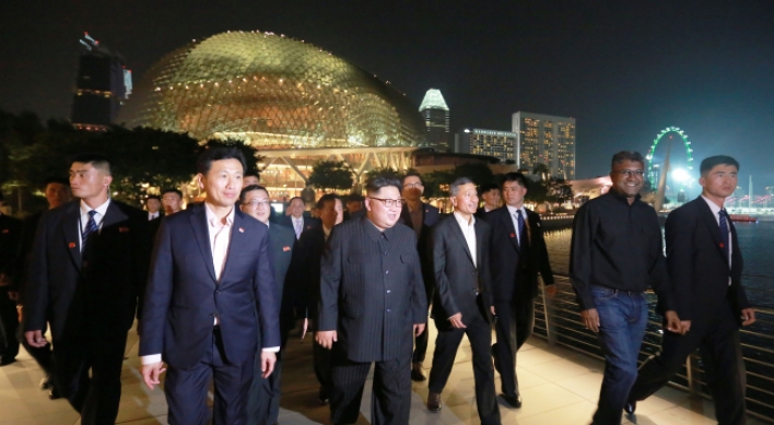 [US-NK Summit] N.Korean media reports Kim learned about Singapore's development during night tour