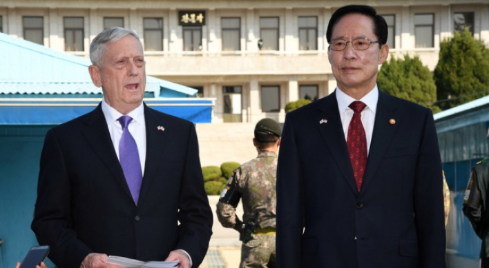 Pentagon chief reaffirms US' CVID goal, resolve to keep USFK troop level