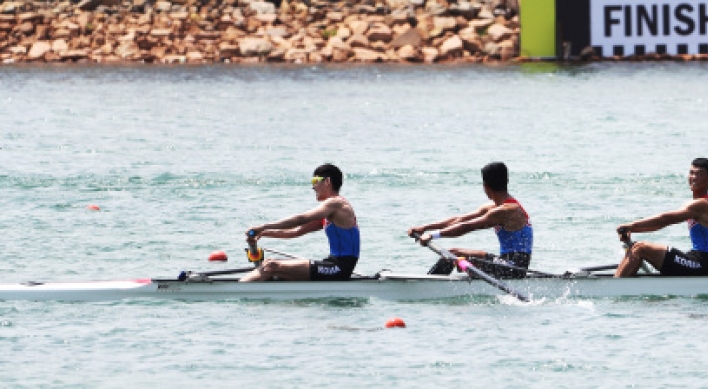 Unified Korean rowing team finishes last in qualification in Asiad debut