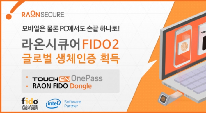 Raonsecure’s biometrics authentication solutions obtain FIDO2 certification