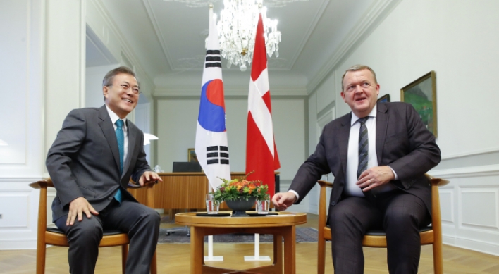 Leaders of Korea, Denmark agree to expand cooperation