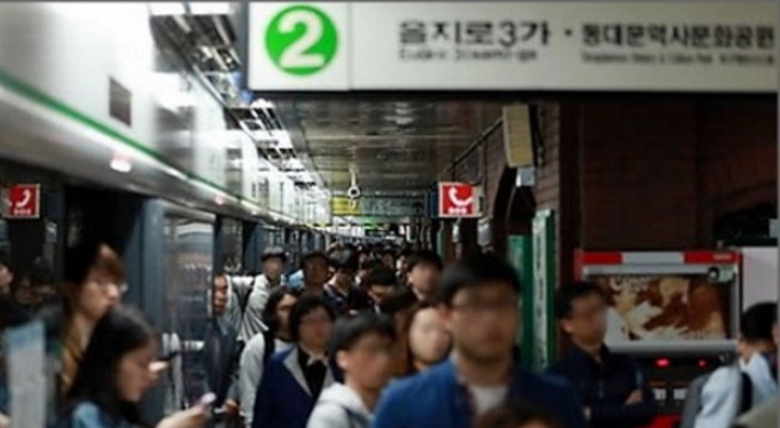 Green line saw most crimes among Seoul metro lines