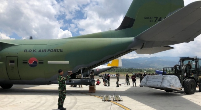 Korea to re-send military cargo jet to quake-hit Indonesia