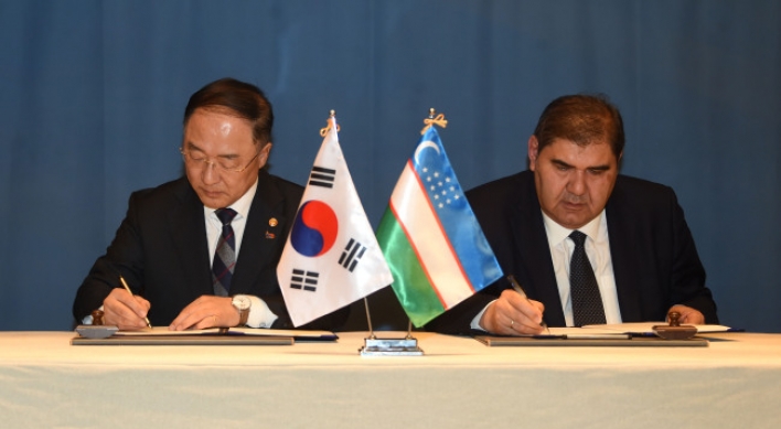 S. Korea to push for joint study with Uzbekistan on free trade deal
