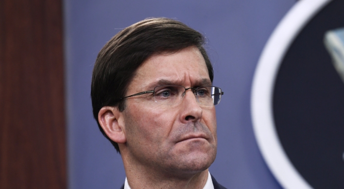Esper urges S. Korea to pay more for combined defense