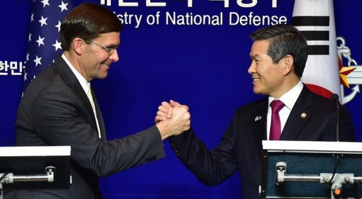 Defense ministers of Seoul, Washington discuss defense cost-sharing deal