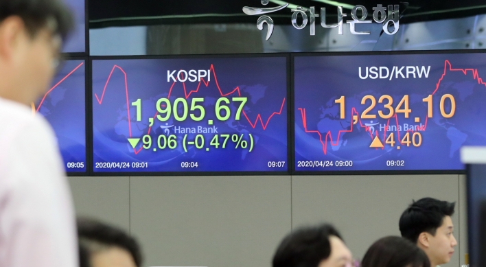 Seoul stocks open lower on dashed hopes for virus treatment