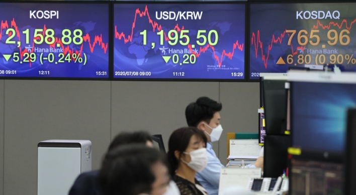 Seoul stocks down for 2nd day on economic recovery concerns