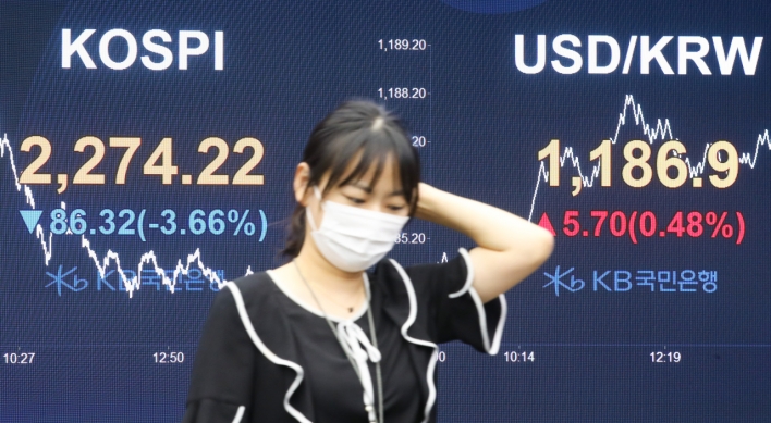 Seoul stocks dip over 3% on rising COVID-19 fears, recovery concerns