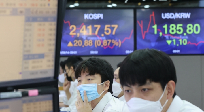 Seoul stocks open higher on tech gains, eased virus curbs