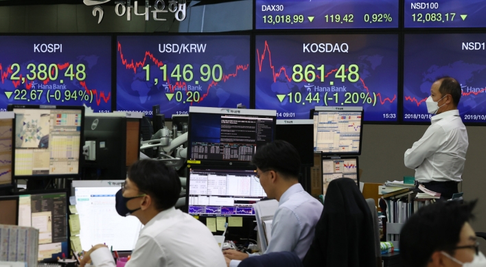 Seoul stocks tumble almost 1% over virus scare
