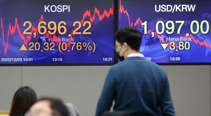 Seoul stocks finish record-high again on chip, auto gains; Korean won soars