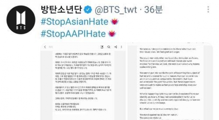 'We feel grief and anger,' BTS speaks out against anti-Asian racism