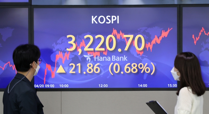 KOSPI soars to all-time high on recovery hopes