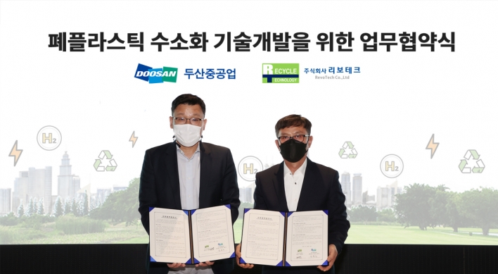 Doosan Heavy to extract hydrogen from plastic waste