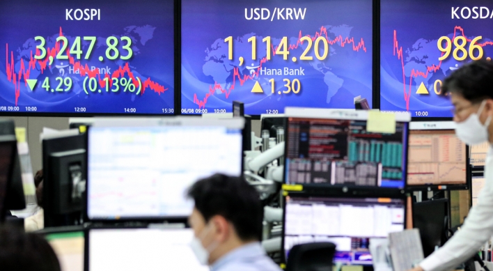 Seoul stocks close lower under valuation pressure