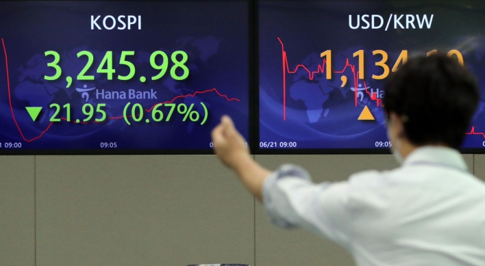 Seoul stocks open lower on Fed's hawkish pivot