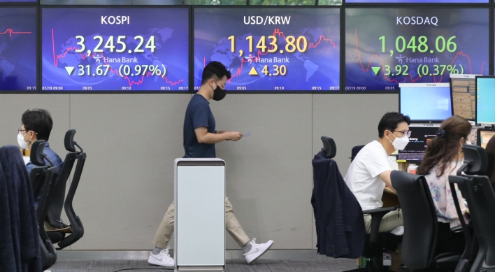 Seoul stocks open steeply lower amid COVID-19 resurgence