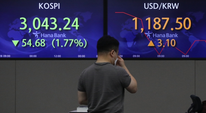 Seoul stocks down for 2nd day over inflation woes