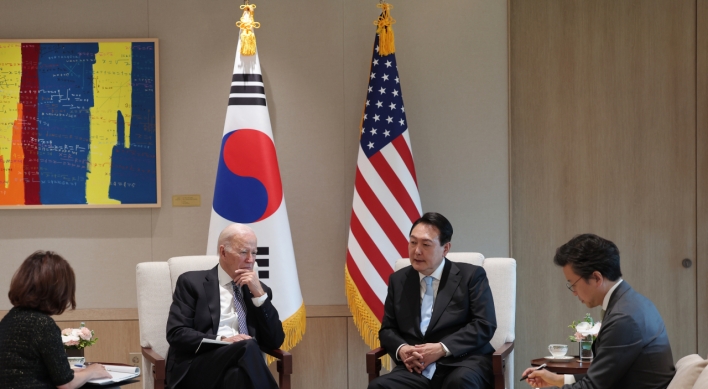 Biden, Yoon pledge to step up military drills, strengthen US extended deterrence against N.Korean threats