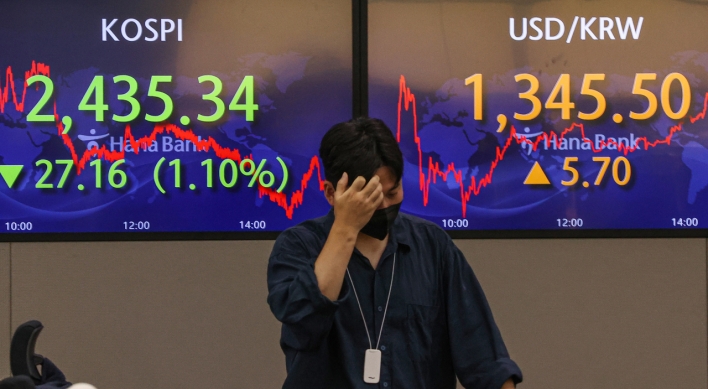Seoul stocks tumble more than 1% on rate hike woes; Korean won continues decline