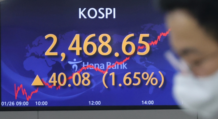 Seoul shares open almost flat amid eased woes over banking sector