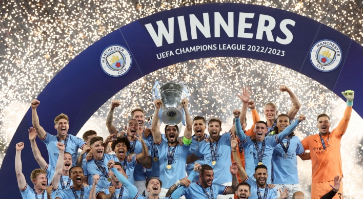 Man City beats Inter Milan 1-0 to win first Champions League title and complete 3-trophy sweep