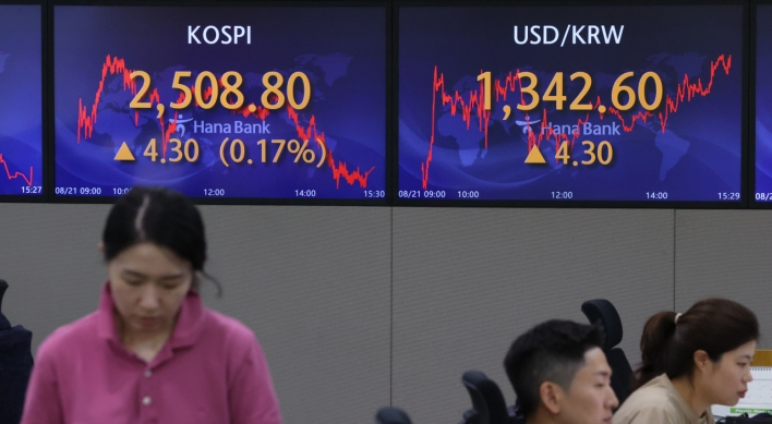 Seoul stocks snap 6-day losing streak, won hits 9-month low