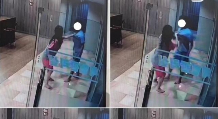 Video of woman catching peeping-tom goes viral