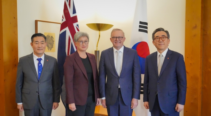 Korea, Australia to hold 2+2 talks of defense, foreign ministers