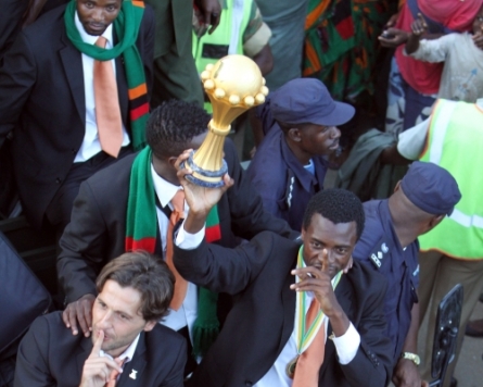 Zambia team returns home after Cup win