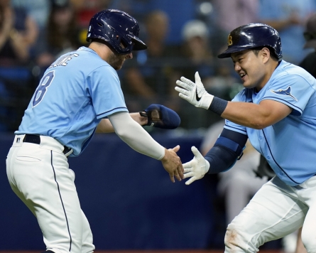 Rays' Choi Ji-man strikes out 3 times in return from injury