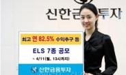 신한금융투자, 최대 82.5% 수익추구 등 ELS 7종 공모