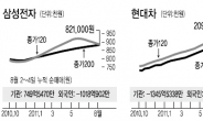 대한민국 대표株 일제히 곤두박질