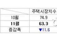 11월 매수세지수 11.6포인트 ↓…매물량지수·가격전망지수도 하락