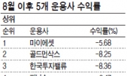 8월 급락장이 운용사 수익률 성패 갈랐다