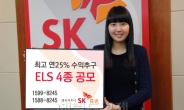 SK증권, 최고 연25% 수익추구 ELS 4종 공모