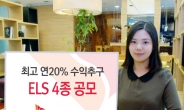 SK증권, 최고 연20% ELS 4종 공모