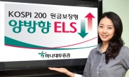 하나대투證, 원금보장형 양방향 수익구조 ELS 모집