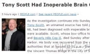 토니 스콧 ‘수술 불가능한 뇌종양’ 에 비관해…