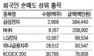 외인 ‘팔자’ 행진…삼성등 IT株 집중