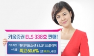 키움증권, 연 최고 20.2% 수익 ELS 338호 판매