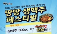 치맥페스티벌 기대감...땅땅치킨 생맥주 페스티벌로 시작